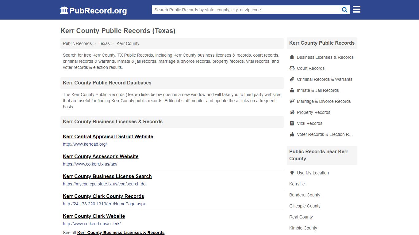 Free Kerr County Public Records (Texas Public Records)